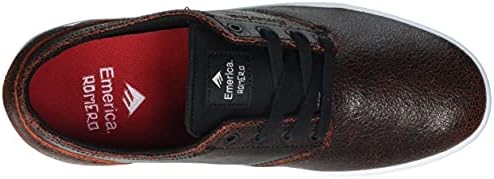 Emerica Men's The Romero Laced Skate Shoe, Black/Red/Black, 5.5 | Image 4