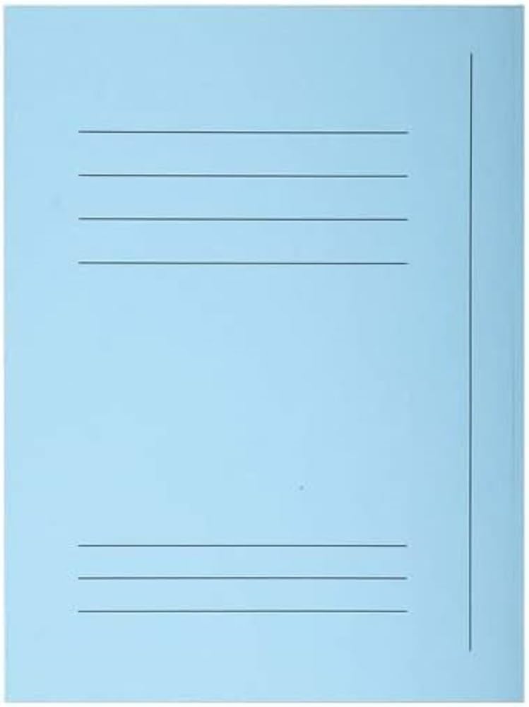 Exacompta 235006E - Lote de 50 Subcarpetas Super 250 Impresas y con 3 Solapas, Color Azul Claro