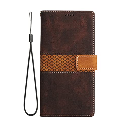 Housse cuir iPhone 13 12 Mini 11 Pro XS Max XR SE rabat marron couverture