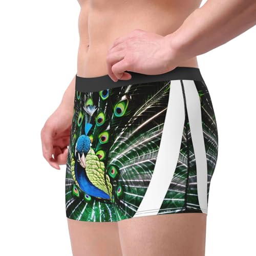 Fresh Peacock Print Men'S Boxer Briefs Soft Breathable Comfortable Stylish Underwear For Men Mens Underwear4