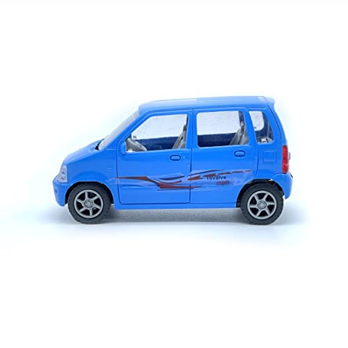 Image of Centy Toys Plastic Indian Passenger Train with Coaches & Railway Track, Pack of 19, Multicolour & Centy Toys Plastic Wagon-R Pull Back Car, Red