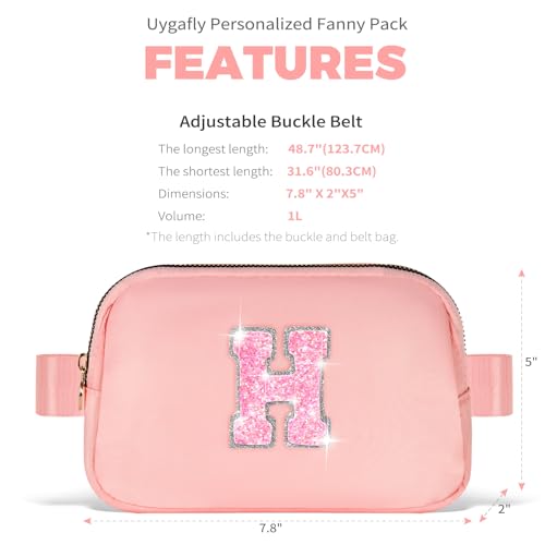 Image of Uygafly Gift for Teen Girls Kids Daughter Her - Birthday Gifts for 3 4 5 6 7 8 9 10 11 12 13 Year Old Girls,Fanny Pack Crossbody Bag Purse Belt Bag Cute Trendy Stuff | Peach,H