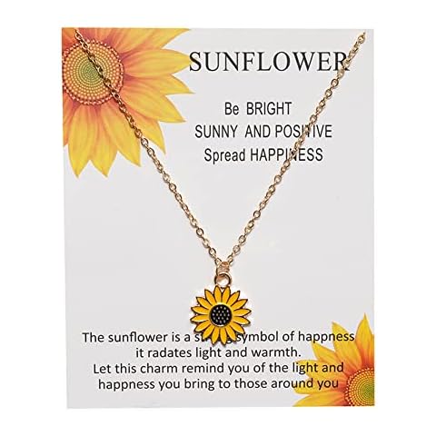 Inspirational Sunflower Necklace with Gift Card Cover