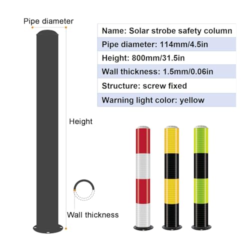 Borne de sécurité 800 * 114 mm pour sécuriser les zones de danger - 7