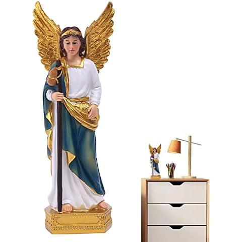 Jikiaci Estatua del ángel de Navidad | Estatuilla de Resina arcángel Rafael Cover