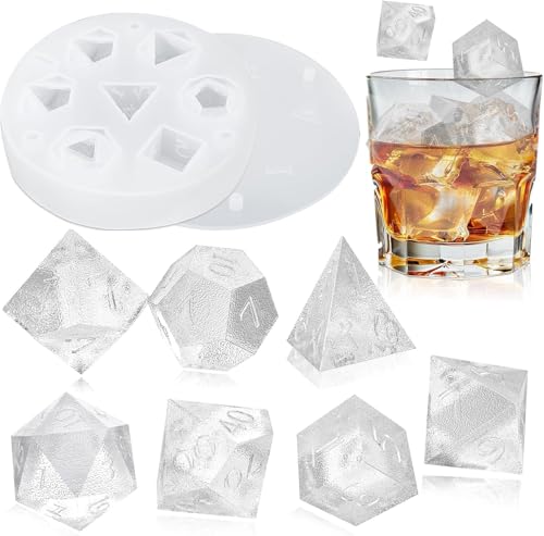 Molde de silicona para cubos de hielo dados 3D miniatura 1