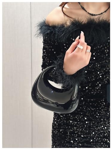 Image of Acrylic Handbags for Women Cute Acrylic Clutch Small Unique Purse Trendy Metal Evening Bag for Party Cocktail