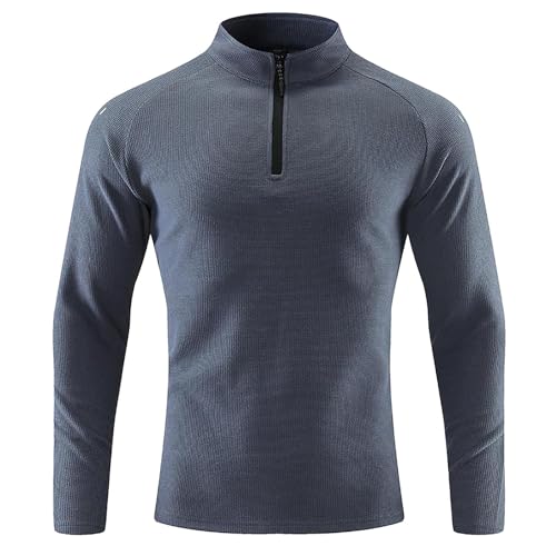 T-shirt de qualité à col montant et manches longues homme épuré