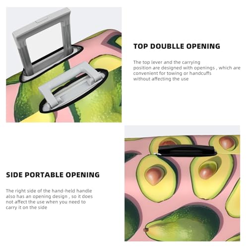 Many Avocado Images Tsa Approved Luggage Cover For 18-32 Inch Suitcases Scratch-Resistant Stretch Luggage Cover 5