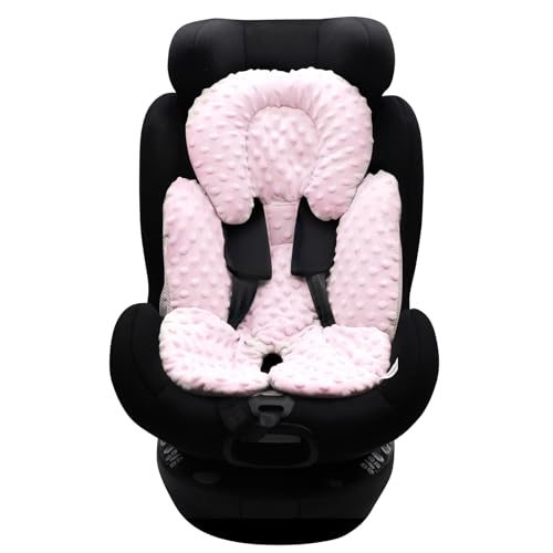 KAKIBLIN Inserto de asiento de coche para bebé, soporte para cabeza y cuerpo para recién nacido, cojín reversible 2 en 1 para asiento de coche, inserto de cojín suave para asientos de coche de bebé,