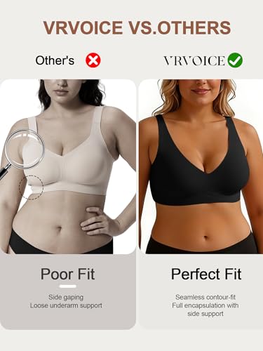 Image of Jelly Wireless Bras for Women No Underwire Push Up Seamless Full Coverage Bralettes Support Lift Everyday Bra