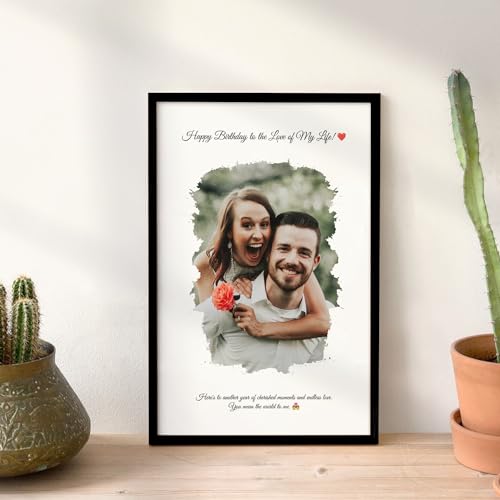 Image of Ritwika's Personalized Picture Frame With Your Photo, Name and Message | Customised Gift For Anniversary, Birthday, Friends, Valentine's Day and Couples | Size 9.5 x 13.5 Inch, Set of 1