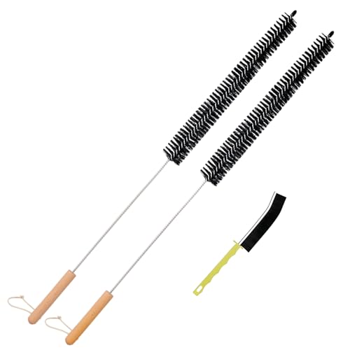 Dryer Lint Brush Vent Cleaner 30 inch Refrigerator Coil Cleaning Brushes Clothes Trap Duct Remover, Crevice Cleaning Brush, Washing Machine Cleaning Tools for Household (2 Pack)
