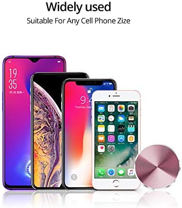 Miniatura 9 de VizGiz Paquete de 4 soportes magnéticos para teléfono, placa de metal de repuesto, adhesivo de hierro, disco circular redondo para ventilación de