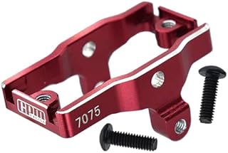 GPM Upgrades Aluminum 7075-T6 Servo Mount for 1/18 4WD TRX4M Ford Broncoï¼ˆ97074-1ï¼‰/ TRX4M Land Rover Defenderï¼ˆ97054-1ï¼‰ Rc Cars (Red)