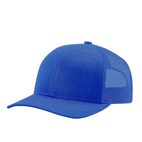 Image of TZ Promise Men Women Plain Cotton Trucker Cap with Breathable Mesh Back, Snapback Baseball Hats