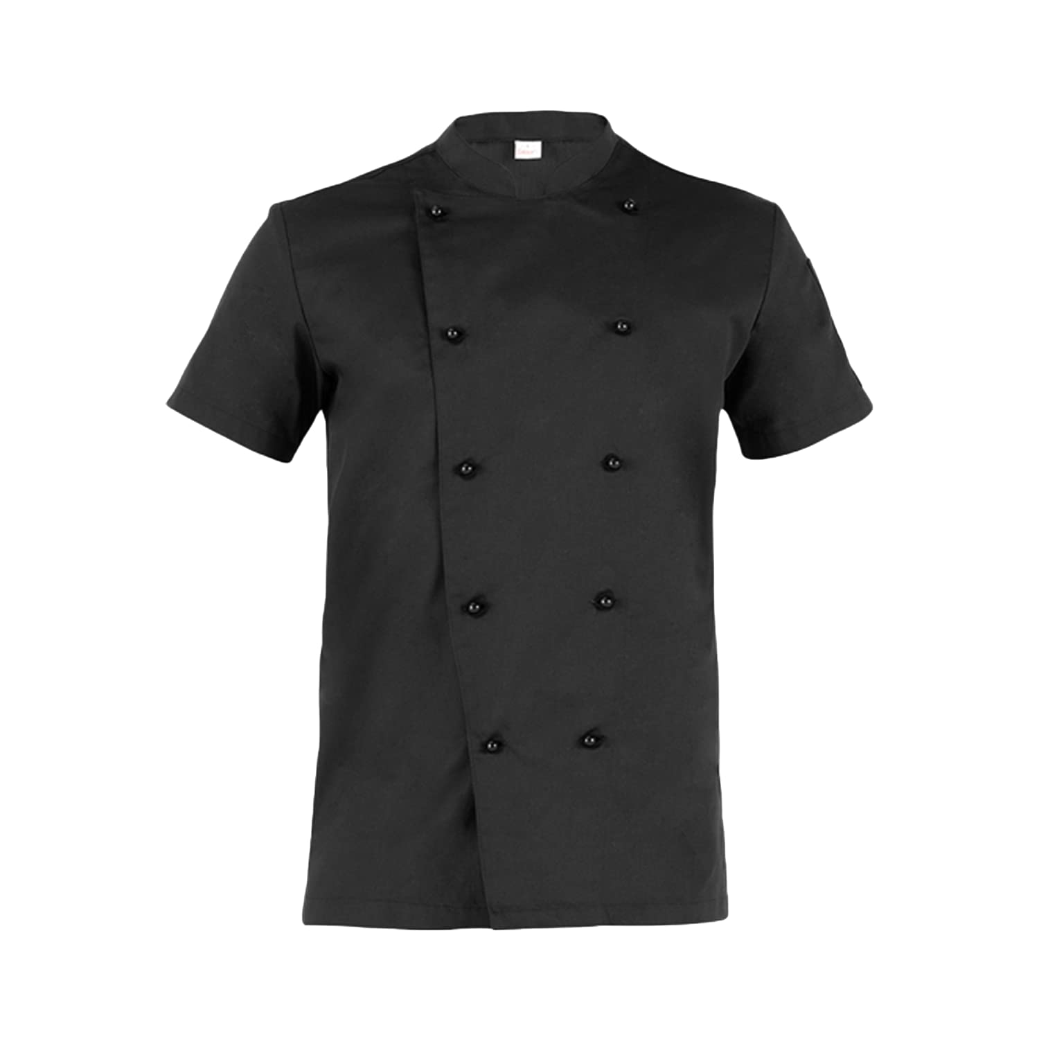 Giacca da Cuoco Bianca a Mezza Manica / 100% Cotone/Marca Italiana/Ideale per cuochi e pizzaioli, Tessuto Leggero e Fresco, Bottoni Estraibili antipanico (S)