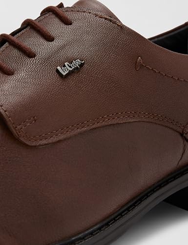Image of Lee Cooper LC9252E Men's Leather Derby Formal Shoes | Lightweight, Comfortable & Stylish Lace-Ups for Office, Business