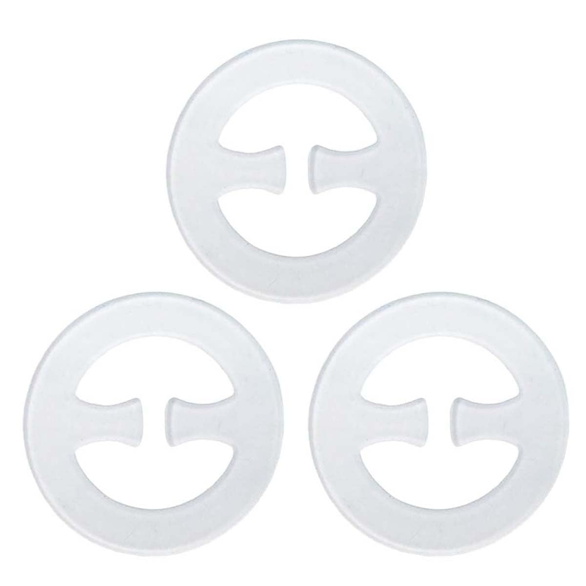 racer clips bra strap clips racer back conceal straps cleavage, bra strap clip holder hook, anti slip bra strap holder buckles conceal straps.(pack of 3) (round shape, white)