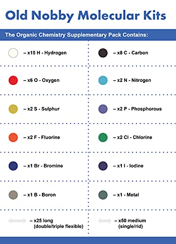 image for OLD NOBBY Organic Chemistry Model Kit Set Supplementary Kit 118 Pieces