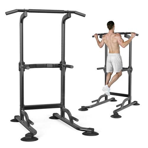 Dskeuzeew Power Tower Station de musculation multifonction avec barre de traction et chaise romaine Hauteur réglable