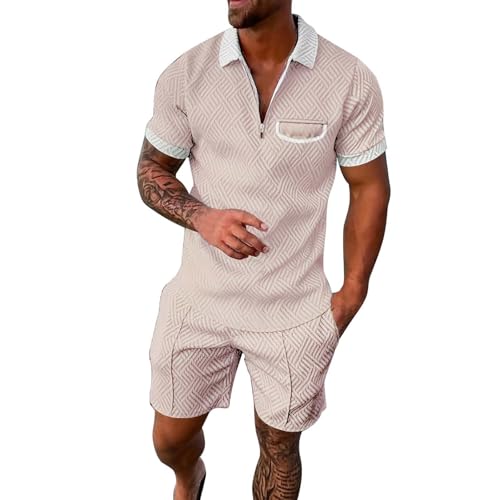 Ensemble homme short anti-chaleur à fermeture éclair pour rester frais