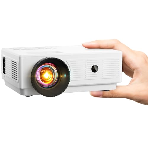 Proyector Portátil Konsoefuly HD 1080P Con Zoom Y Corrección Trapezoidal - Ideal Para Cine En Casa Y Viajes