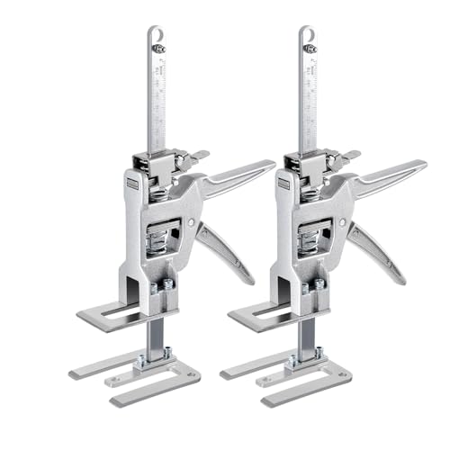 2 Stück Arbeitssparender Arm, 30cm Ganzmetall Hebewerkzeug 400kg Kapazität, Langsam und Schnell Hebefunktion, Möbelheber für Türen, Möbel, Board Heber, Gipskartonplatten.