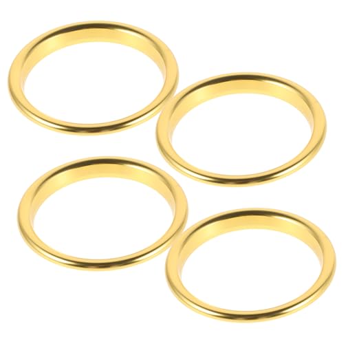 BUGUUYO 4 Piezas Aro Decorativo Aire Acondicionado Salida Accesorio Del Vehículo Nariz De Titanio Hélice Anillo De La Nariz Flujo De Aire Anillos De Tabique Golden Acero Inoxidable 304
