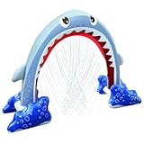 Giant Shark Sprinkler Shark Inflatable Spray Toy Inflatable Sprinkler Arch Inflatable Water Arch Toy Suitable 3-14 Years Old Kids to Play Outdoors on The Lawn in Summer Enjoy Playing in The Water