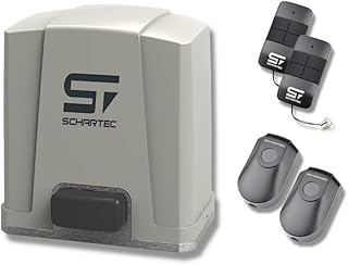 Schartec JET 500 | Motorisation Portail Coulissant | 2 Télécommandes | Barrière photoélectrique incluse | Longueur Portail 5 mètres et Poids 500 kg maximum | pour Portail Coulissant