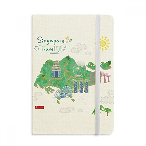 Carnet Singapour A5 DIYthinker rigide en tissu pour ne plus abîmer vos notes de voyage