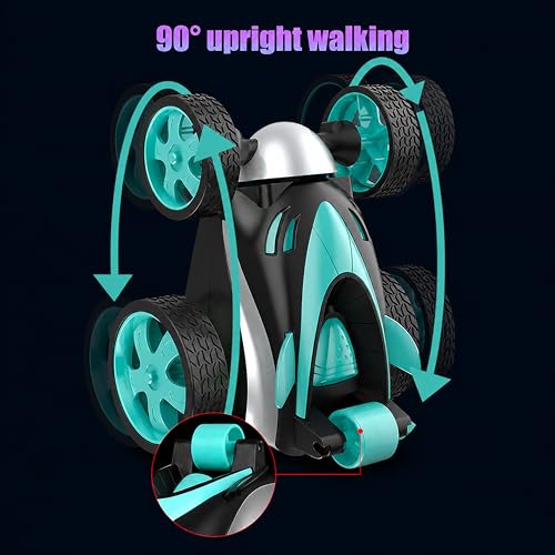 Image of VGRASSP Mini Stunt Remote Control Rechargeable Car Toy for Kids - 360 Degree Spinning (Multicolor)