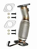 Stainless Steel Direct Fit Replacement Exhaust Flex Pipe For Kia Forte 2.0L 2014-2018 | Hyundai Elantra GT 2.0L 2014-2017 | Elantra 2.0L 2014-2016 | Bolt-On Replacement Includes Hardware