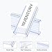 Lenink 100Pcs Wire Shelf Label Holders with 100Pcs Label Paper Inserts, Plastic Wire Rack Label Holder Compatible with Metro and Nexel 1-1/4in Shelves, Label Area 3in Lx1.25in H