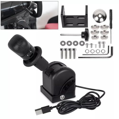 Accessorio compatto da gioco da corsa con configurazione semplice: include un freno a mano USB PC e un cavo di collegamento; progettato specificamente per sim racer che cercano un controllo immersivo, per selezionare pedali Logitech e volanti.