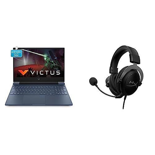Image of HP Victus Gaming Laptop 12th Gen Intel Core i5-12450H 15.6 inch(39.6 cm) FHD IPS Gaming Laptop & HyperX Cloud II - Pro Gaming Headset (Gun Metal)