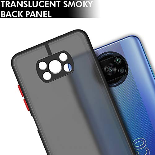 Image of TheGiftKart Back Cover Case for Poco X3 Pro /Poco X3 (Hybrid TPU & PC | Smoked Back | Black Bumper)