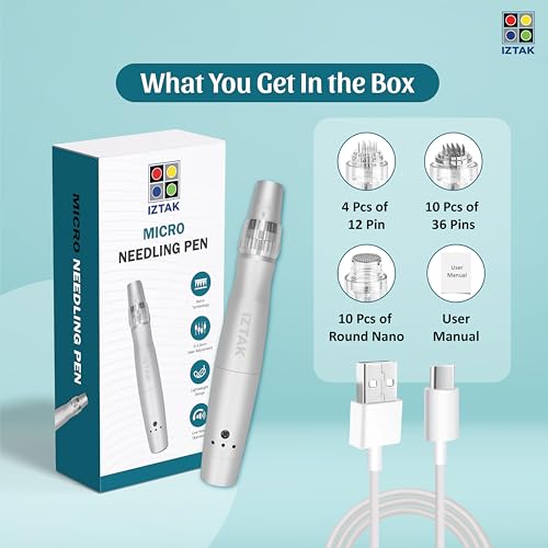 Image of Microneedling Pen Professional Derma Pen with Adjustable Needle Depth, 3 Speed Rechargeable Micro Needling Device for Acne Scars, Wrinkles, Hair Growth Skin Repair, & More