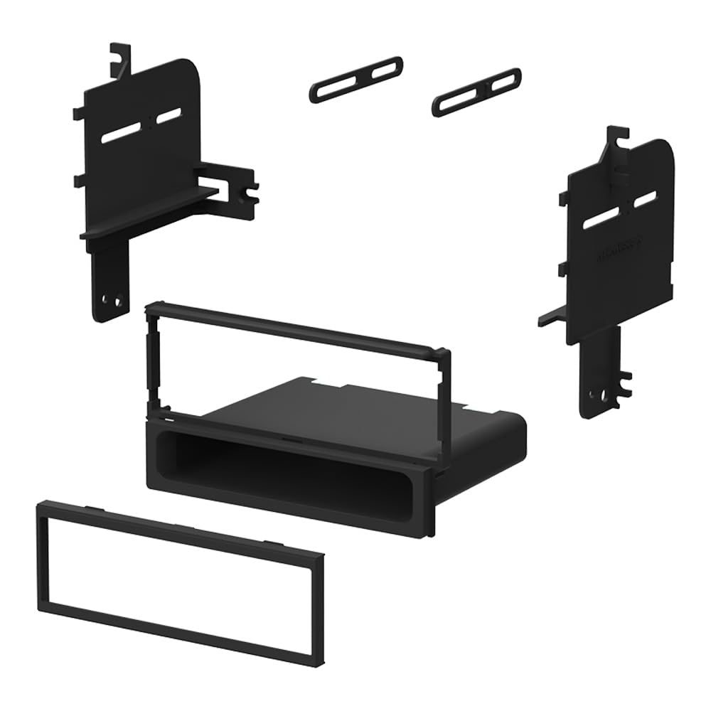 Single DIN Car Stereo Radio Installation Dash Kit with Pocket for 2005 2006 2007 2008 2009 2010 Hyundai Tucson (Dash Kit)