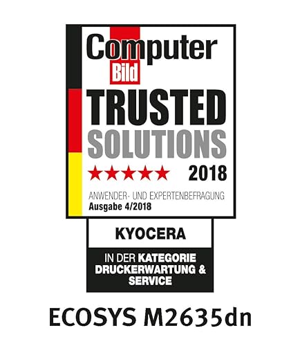 Kyocera Ecosys M2635dn Multifunktionsdrucker Schwarz Weiss. 35 Seiten pro Minute. Drucker Scanner Kopierer und Fax. Laserdrucker Multifunktionsgerät Inkl. Mobile-Print-Funktion