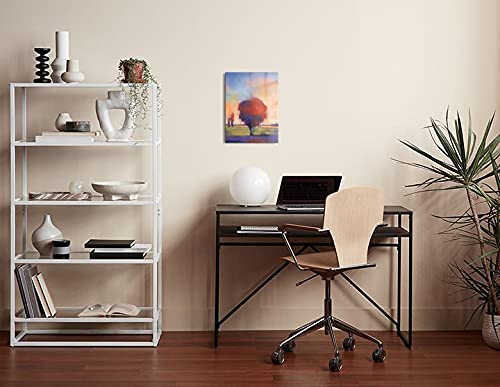 SOULFINE Glass Wall Art, Frameless Tempered Glass Wall Art for Home Decor, 12"x16", (Stranger In Town)