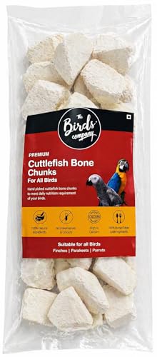 Image of The Pets Company Natural Cuttlefish Bone Chunks for Birds | High Calcium Supplement | Beak Conditioning Chew | for Finches, Budgies, Cockatiels, Lovebirds, Sun Conure, & All Small Pet Birds - 250 GMS
