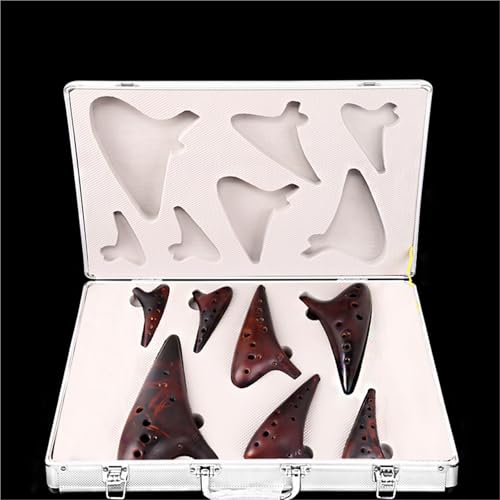 プロのオカリナ オカリナ楽器 12 穴セラミック Xun SC/SG/SF/AC/BC/AF/アルト G チューンパフォーマンスオカリナセット アルミスーツケース付き(Set)