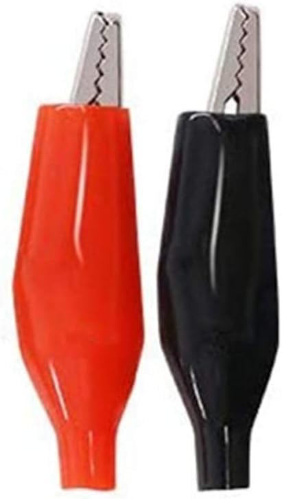 20Pcs Alligator Clips Black Red Soft Insulated Boots Covered Test Lead Clamp-(Medium) - Image 4