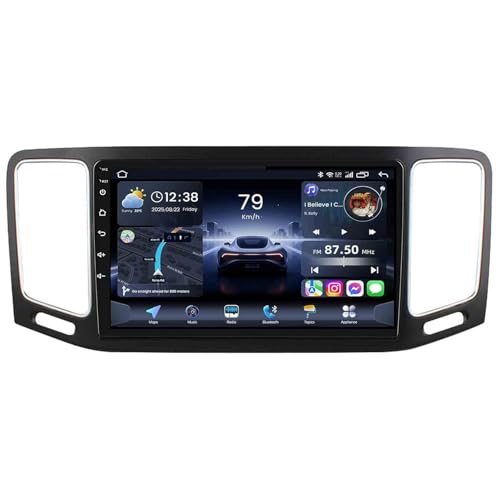 Genérico Autoradio Android 15 para VW Volkswagen Sharan 2012-2018 con Android Auto y CarPlay Inalámbrico, Estéreo de 9' con Schermo Bluetooth Estéreo Auto GPS WiFi FM/RDS MirrorLink(8core(8G+256G))