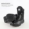 Mens MIG side zip & lace up Army Tactical Combat Boots (Black, UK11) #4