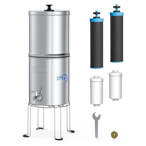 [Alkaline] Waterdrop Gravity-fed Water Filter System, Increase PH, Reduces Fluoride and up to 99% of...