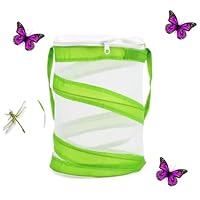 Butterfly Kit, Mini Collapsible Insect Catcher Net for Kids, Easy to Carry Bug Habitat Cage, Educational Science Exploration Toy for Outdoor Nature Discovery, Observation Tools for Children (Green)