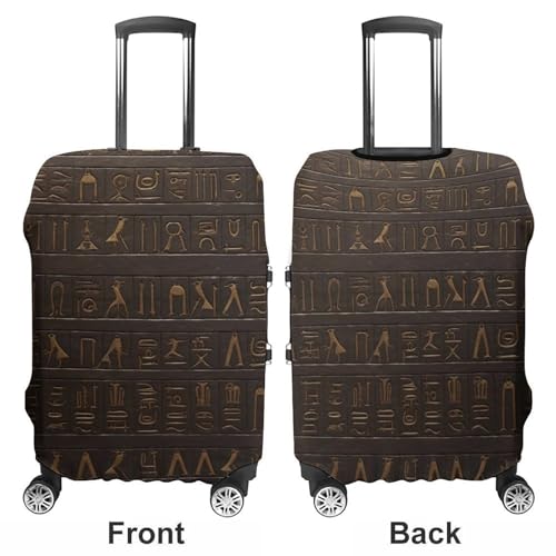 Ancient Egyptian Hieroglyph Luggage Cover Elastic Suitcase Protector Case Anti-Scratch Washable Baggage Covers Protector For Traveling, Aircraft Consignment M3